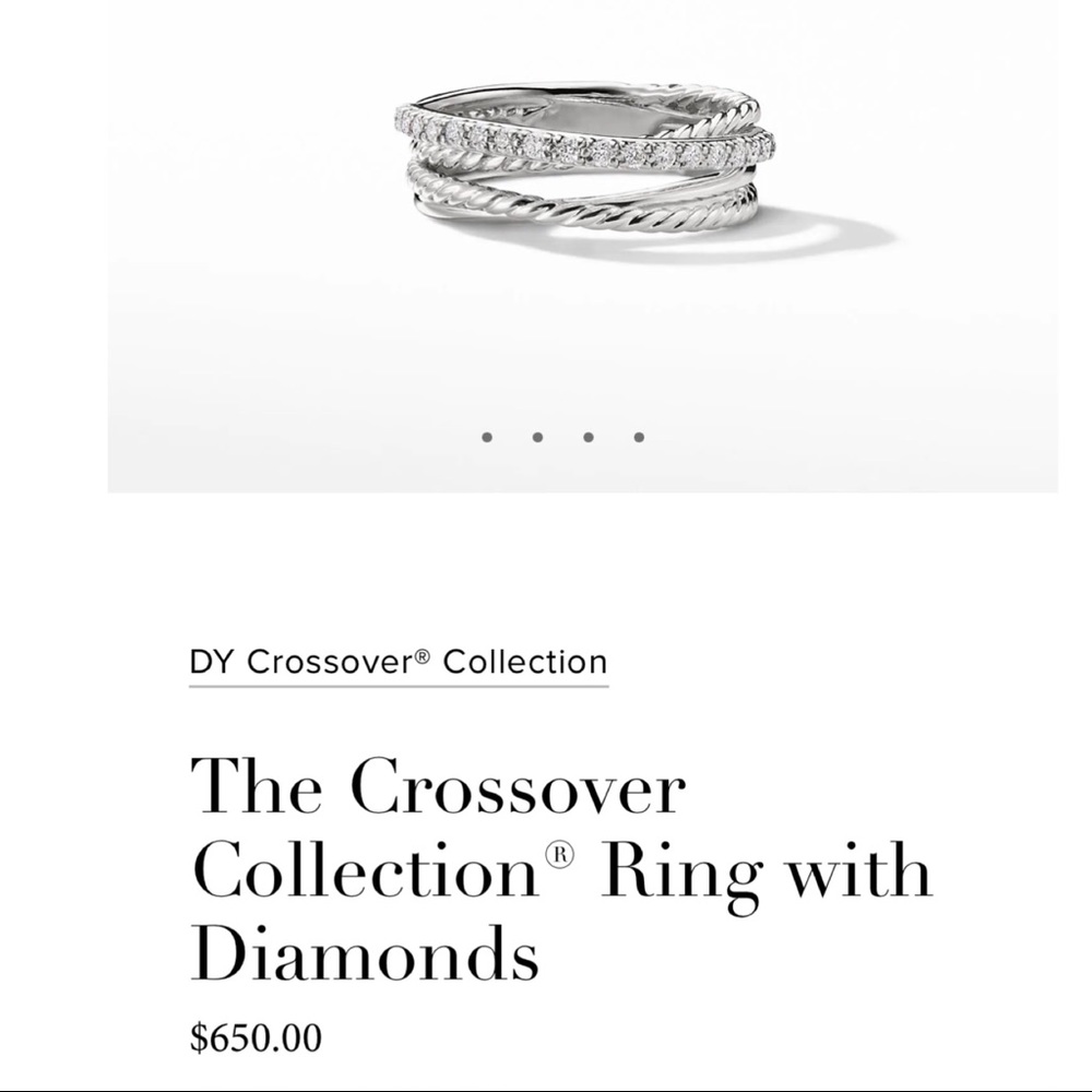 David Yurman Crossover Ring with Diamonds